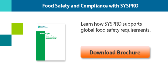 Food safety and compliance with SYSPRO brochure download